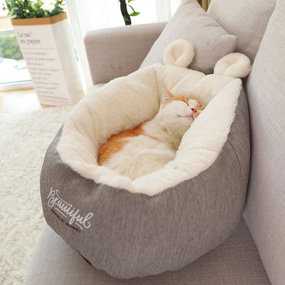 Pet Dog Bed Warming Soft Sleeping Bag Cushion