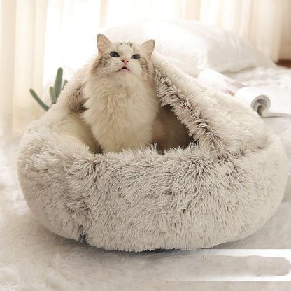 Ultimate Comfort: 2-in-1 Plush Pet Bed