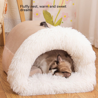 Stylish Splice Portable Pet Nest for Cozy Seasons!