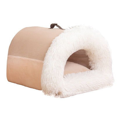 Stylish Splice Portable Pet Nest for Cozy Seasons!