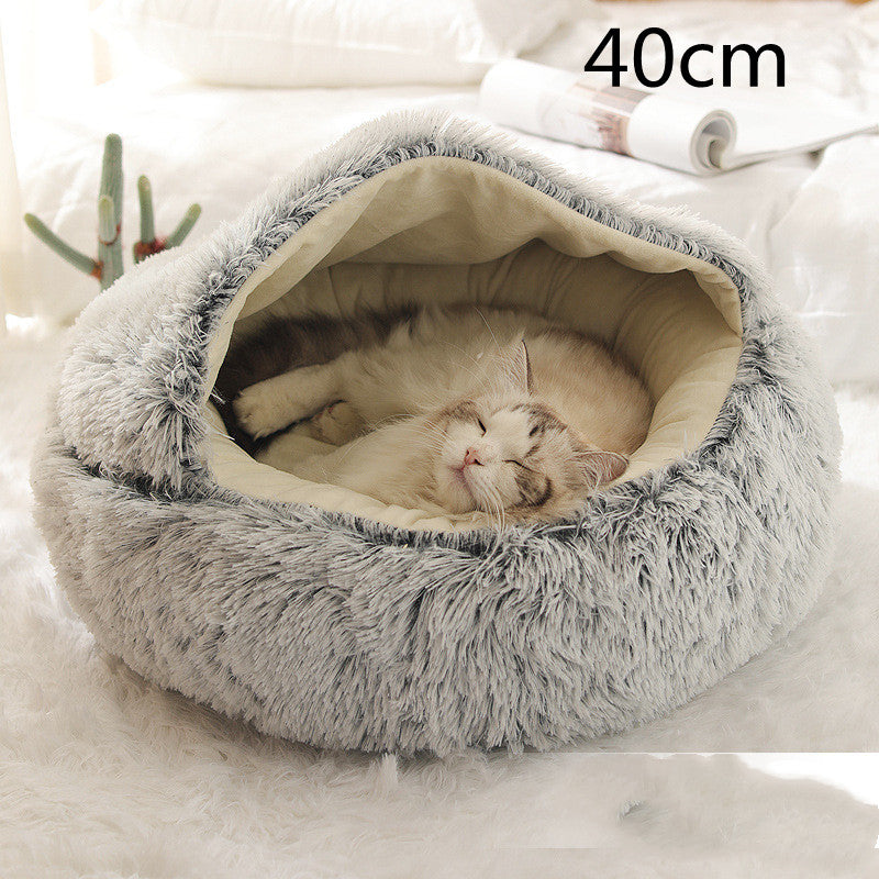 Ultimate Comfort: 2-in-1 Plush Pet Bed