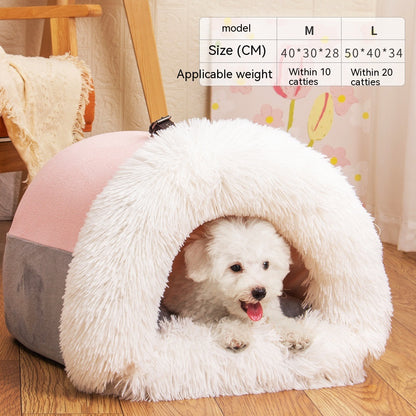 Stylish Splice Portable Pet Nest for Cozy Seasons!